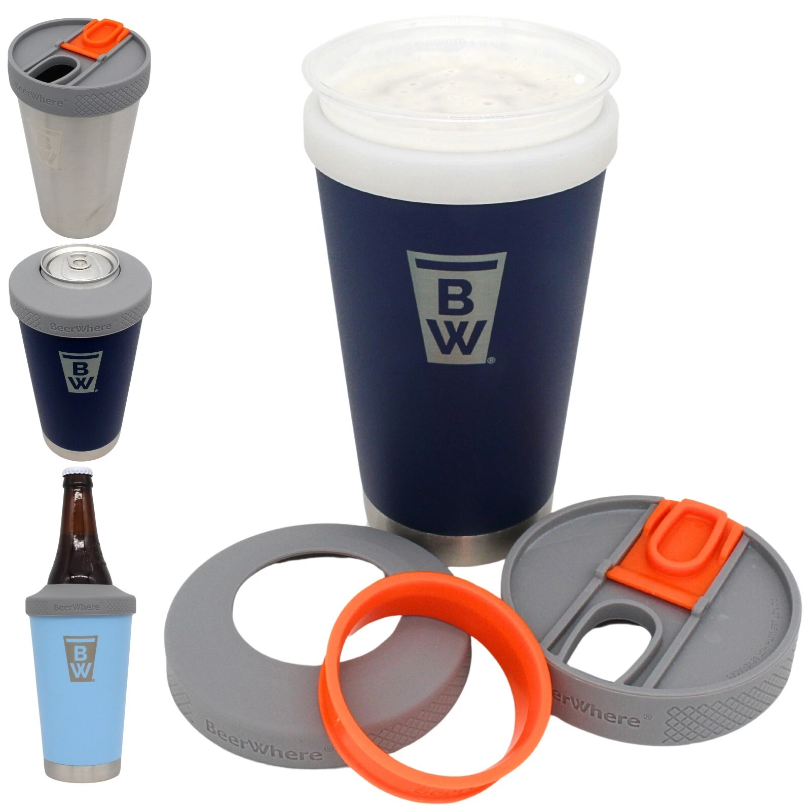 BeerWhere 6PINT 6-in-1 Beverage Cooler and Imperial Pint | Insulated Stainless