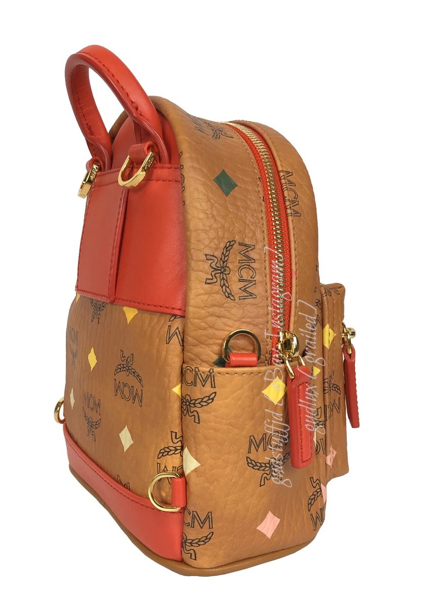 MCM Stark Bebe Boo Backpack in Skyoptic Visetos with GHW | eBay