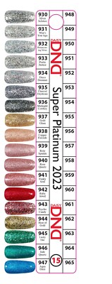 DND DC Super Platinum 2023 Gel Only Full Collection 18 pcs + Color Swatch