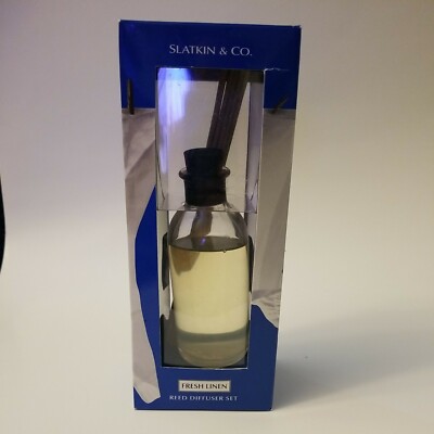 Bath & Body Works Slatkin  FRESH LINEN Reed Diffuser Fragrance Candle RARE