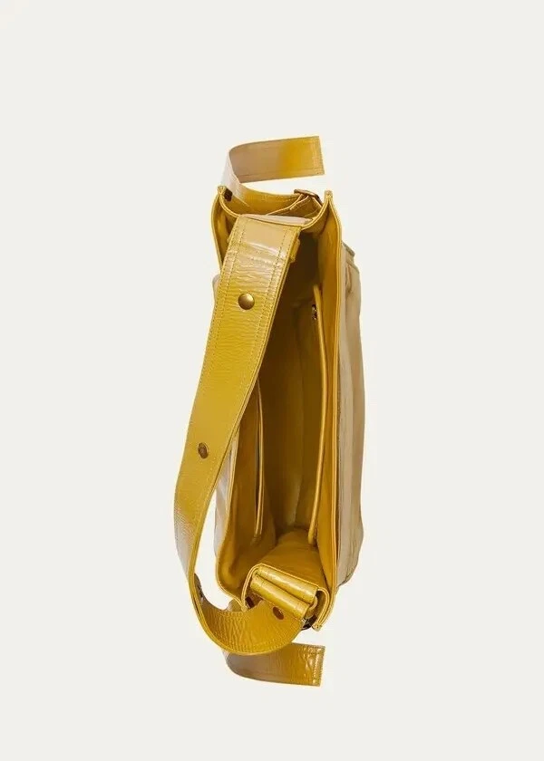Bolso de mano Burberry mediano de cuero amarillo manilla nuevo con etiquetas estilo 8076 Foto 3 de 4
