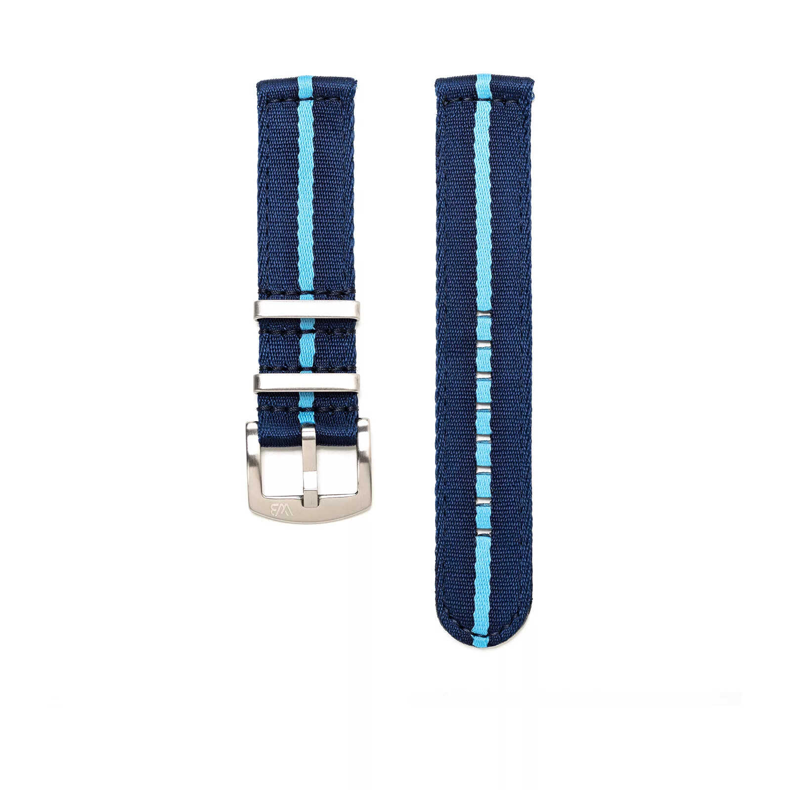 Watch Strap Military, two-part Military Nylon Blue/Sky Blue by WB