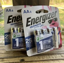 💢🔋ENERGIZER AA (1 pk = 4) Ult Lithium Batteries 25 Yrs Shelf Life🥁🐇💢NiB