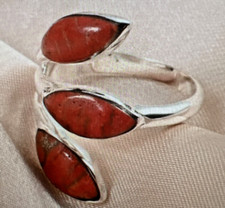 Natural Sponge Coral Ring in 925 Sterling Silver Size 9.0 