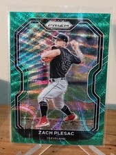 ZACH PLESAC 2021 Panini GREEN WAVE PRIZM Baseball #42 Cleveland Guardians P