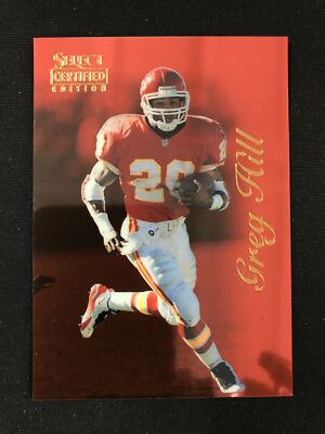 1996 Select Certified Red #72 Greg Hill Kansas City Chiefs GEM-MINT NO RESERVE!