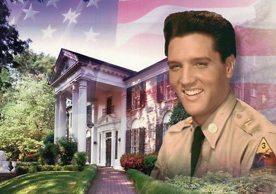Elvis Presley in His Army Uniform at Graceland, Memphis Tennessee, TN -  Postcard | eBay