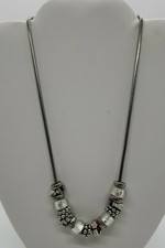 Festive winter holiday enamel slider snowman family charms on 17.5" necklace