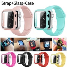 Watch Band Strap Screen Protector Case For Apple Watch 9/8/7/6/5/4/3/2/1/Ultra