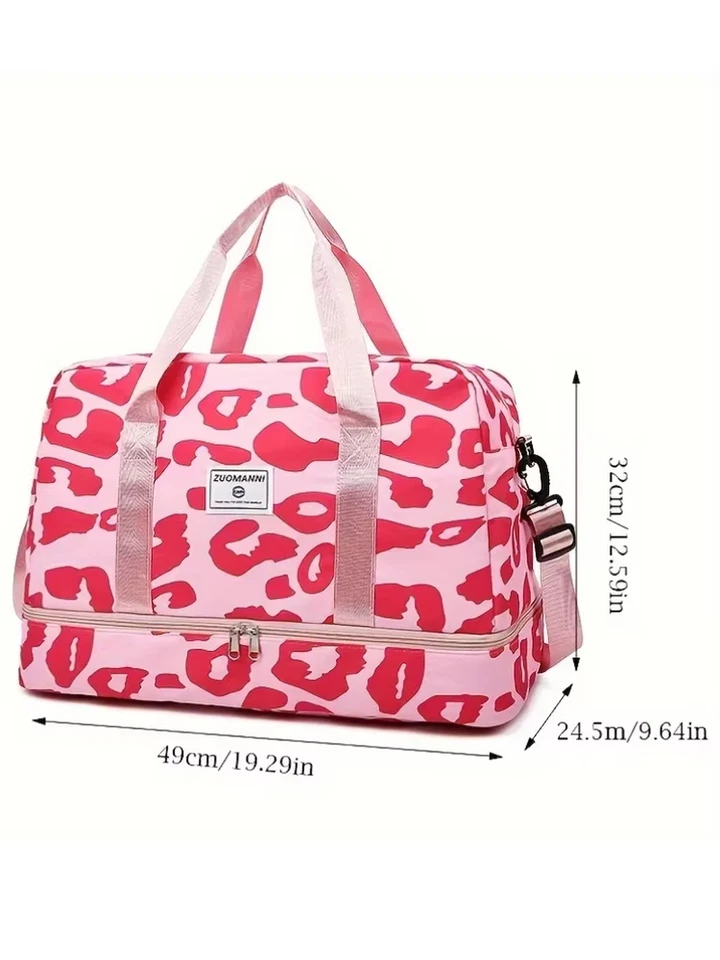 Handgepäck-Reisetasche Für Damen Mit Tiermuster Nylon Wochenendtasche ca. 40L - Bild 3 von 4