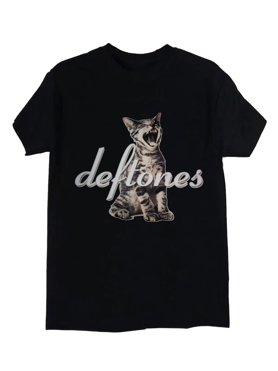 Deftones Cat Logo New Black Short Sleeve Gift Xmas Shirt
