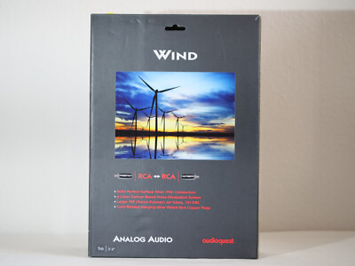 Audioquest Kabel ''Wind'' RCA, DBS 72v, (1 Paar). Länge 0.5