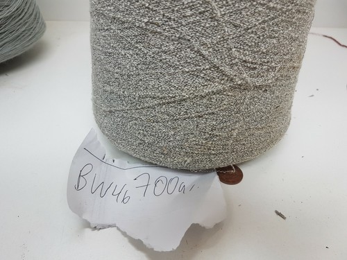 Wolle garn strickmaschine | sw-weiss beilaufgarn Bouclé 700gr| baumwolle BW46 - Bild 2 von 2