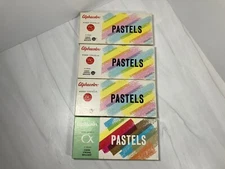 4x Vtg Weber Costello Alphacolor Square Pastels Stick 4 Boxes Set USA