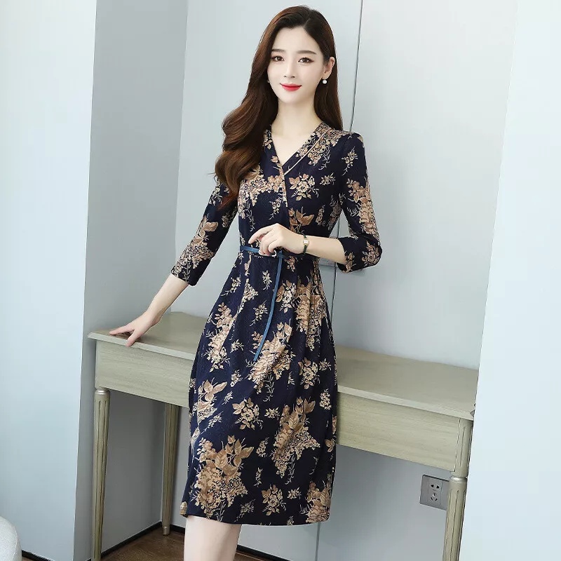 Vestito svasato deals manica lunga