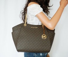 Michael Kors Jet Set Medium Logo Crossbody Brown 32s7gjsc8b For Sale Online Ebay