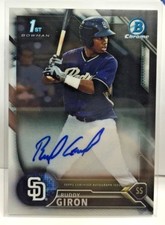 Ruddy Giron 2016 Bowman Chrome Prospect on-card Autograph Auto  SAN DIEGO PADRES