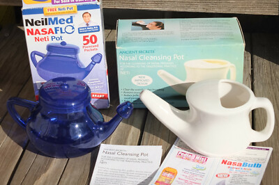 2 @  Nasal Cleansing Pots ~ ANCIENT SECRETS & NEILMED  Neti Pots ~ SHIPS FREE
