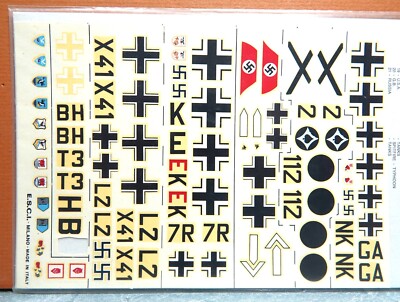 1/72 ESCI HEINKEL He-51 & ARADO Ar-196 DECAL SHEET # 68 BUDGET SET