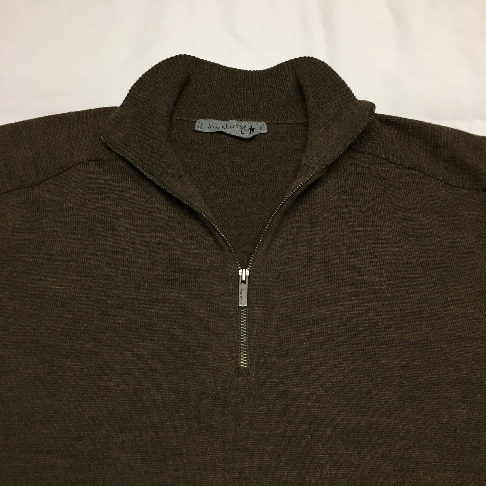 smartwool merino wool !/4 zip knit light pullover sweater