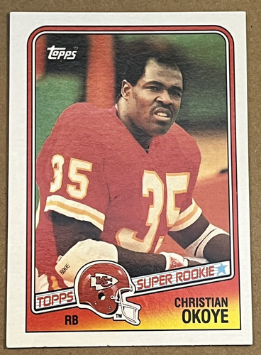 1988 TOPPS FOOTBALL - CHRISTIAN OKOYE CHIEFS ROOKIE #363