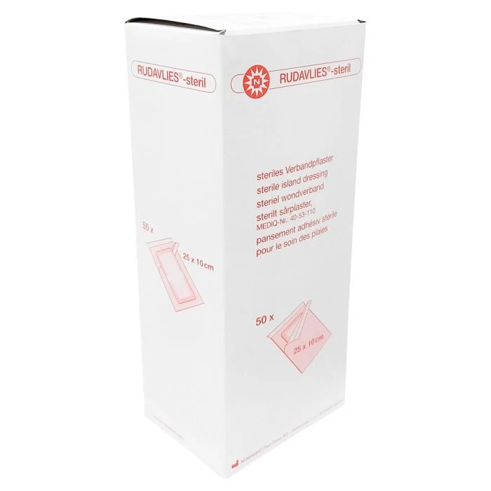 NOBAMED PAUL DANZ AG Noba Rudavlies-steril Wundpflaster Verbandpflaster 50 Stück (Größe: 25 x 10 cm)