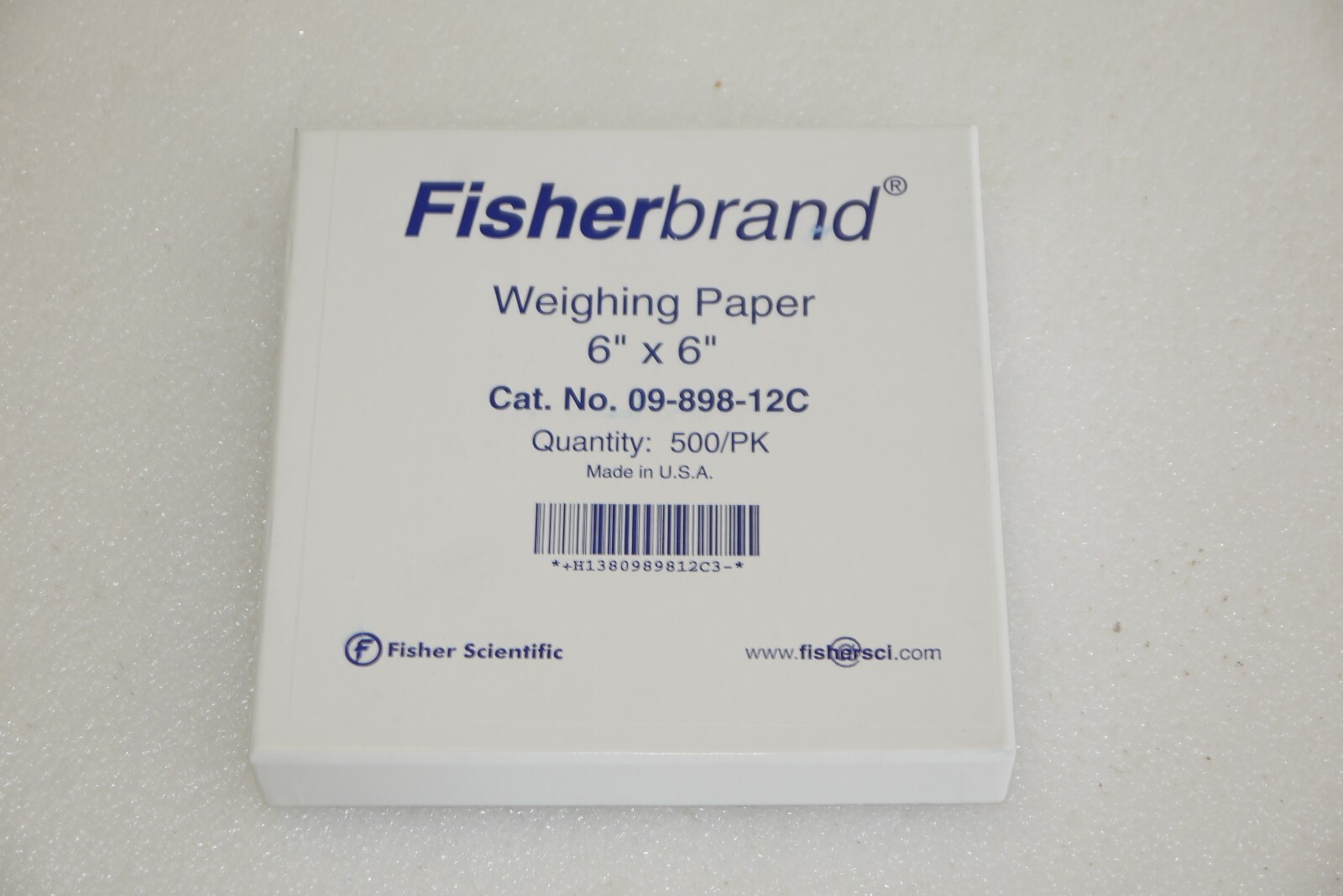 FISHER SCIENTIFIC 0989812C FISHERBRAND 500/PK WEIGHING PAPER 6" X 6