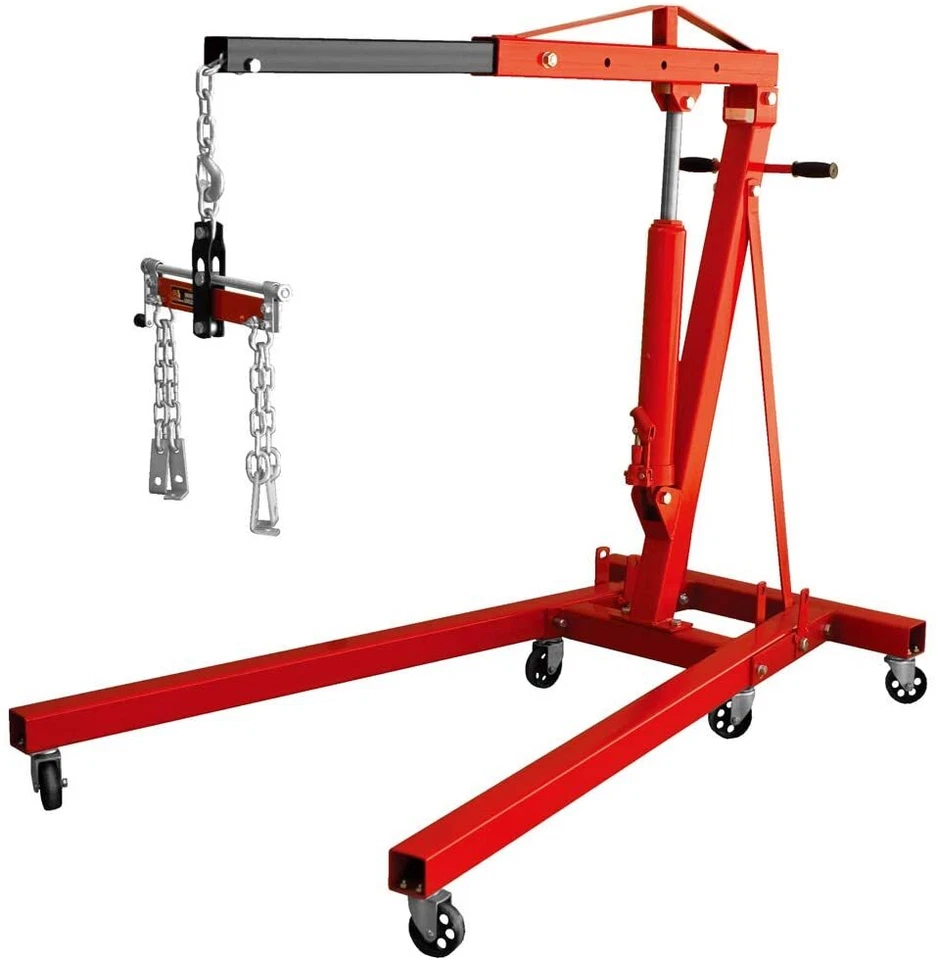 BIG RED 3/4Ton 3 Motor Nivelador Polipasto Motor Tienda Grúa Accesorio Acero, Rojo Foto 4 de 4