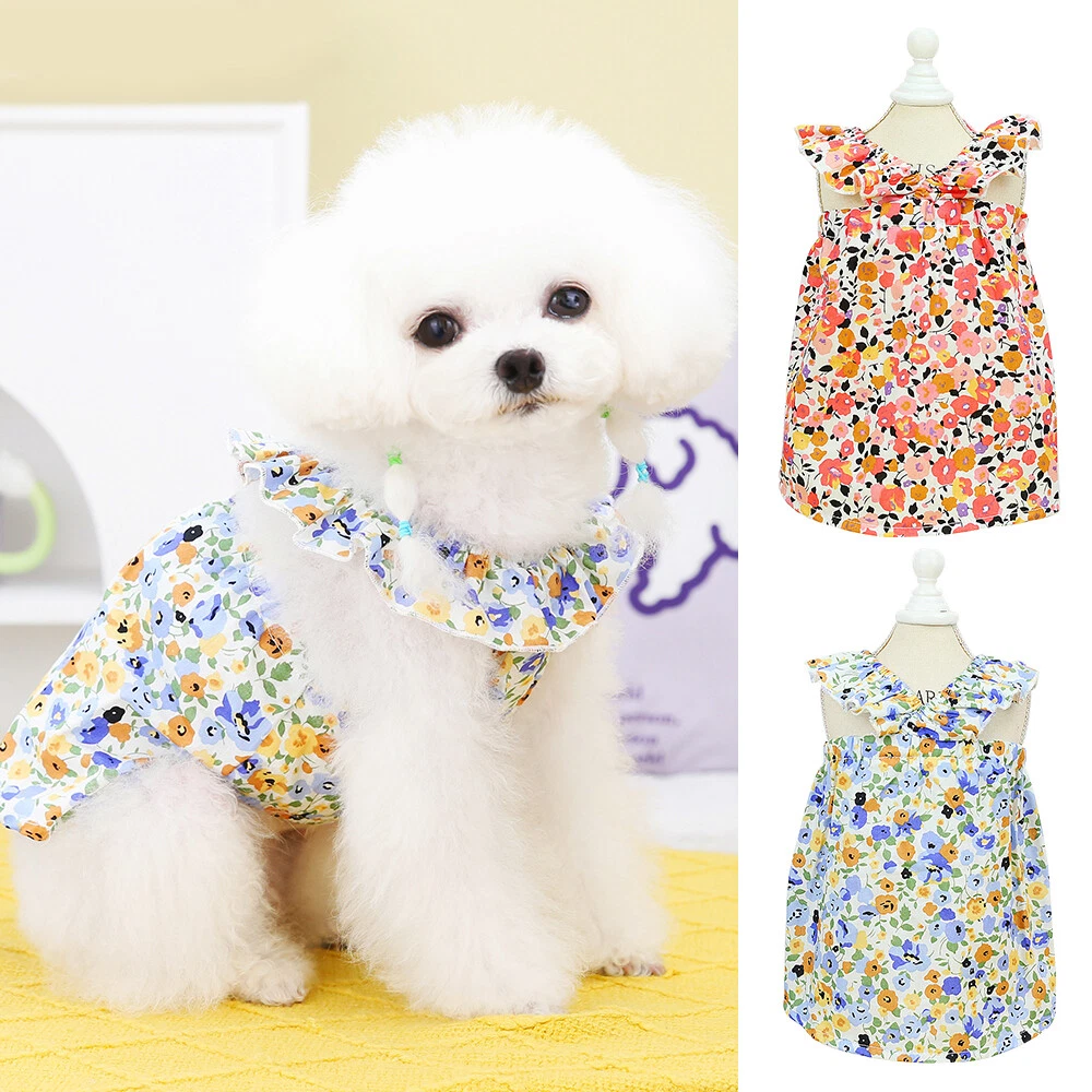 Dog Summer Skirt Female Pet Dress Small Dogs Puppy Vest Cool T