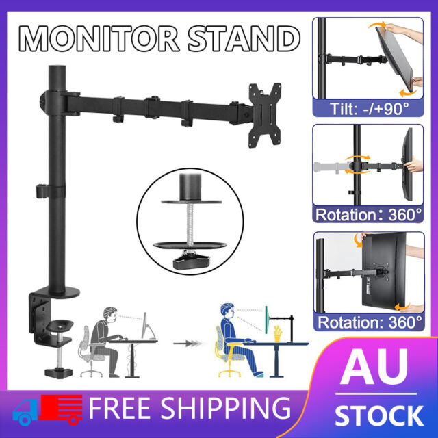 New Monitor Stand Single Arm Desk Mount Computer LCD LED TV Holder Display