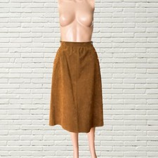 Vintage 70s Blassport Bill Blass Ultra Suede Skirt Brown Hippie Boho