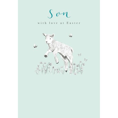Sohn mit Liebe Frühling Lamm Ostern Grußkarte schöne Grußkarten