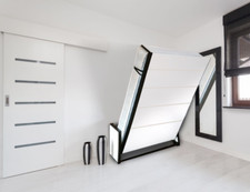 Studio 140x200 cm Wall Bed Vertical Folding Bed Pull Down Murphy Bed, Clearance