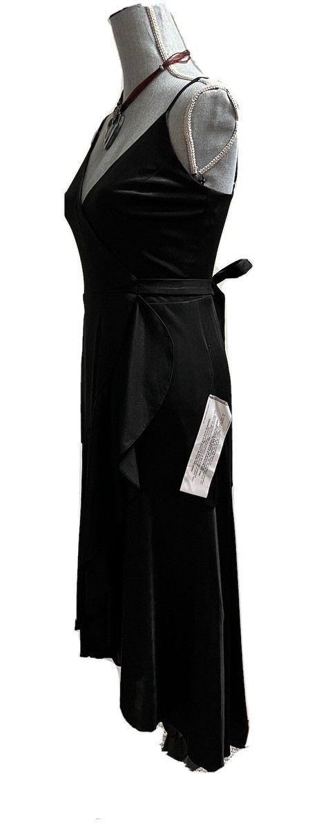 dress the population salome DRESS THE POPULATION Dress Salome Size Xxs Wrap Ruffle Black-runs Large