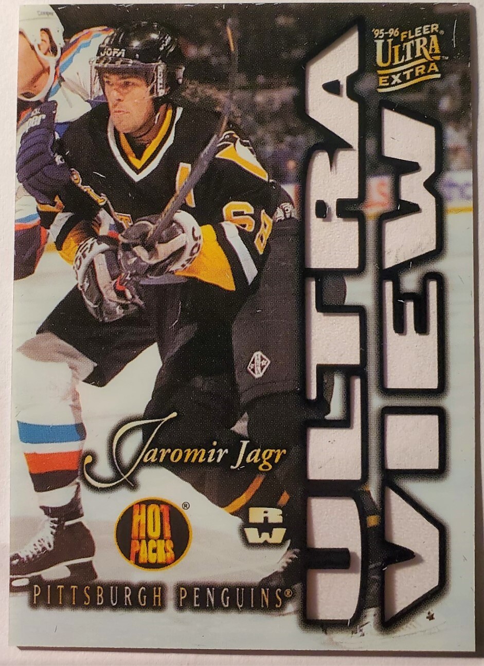Jaromir Jagr 1995-96 Ultra Ultraview Hot Packs Acetate #4 Pittsburgh Penguins