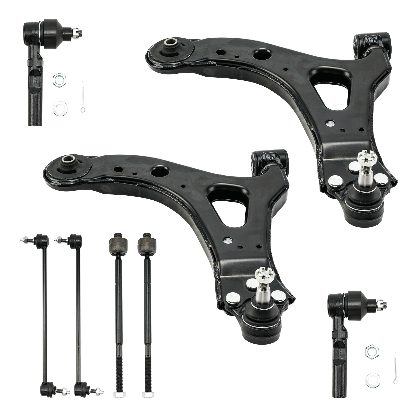 8pcs Front Lower Control Arm with Ball Joint and Sway Bar Link for Chevrolet Pontiac
