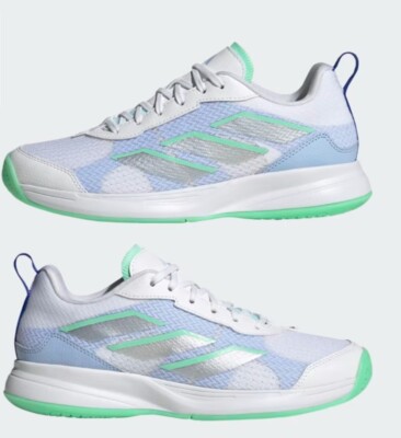 Adidas AvaFlash Women Size 10 HP5272 Tennis Shoe Sneaker White Green Adituff