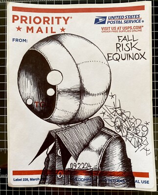 contemporary eye art ink drawing usps label 228 graffiti street art slap sticker