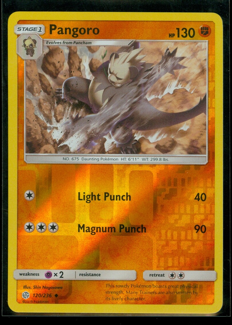 Pokemon PANGORO 120/236 Cosmic Eclipse Rev Holo