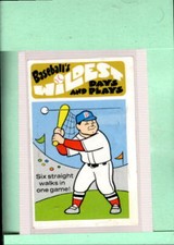 1973 Fleer Wildest Days #41 Six Straight Walks in One Game - Jimmie Fox ID:48445