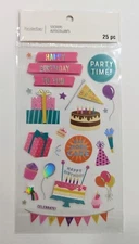 Birthday Party Themed Scrapbooking Stickers by Recollections 