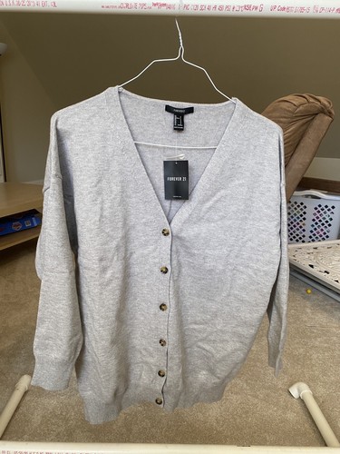 Cardigan, Heather Gray, Small, NWT | eBay