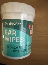Dog Ear Wipes Extra Thick with Aloe Vera  Eucalyptus 125 Count EXP 10/26 NEW