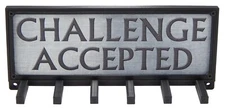 Challenge Accepted Sports Medal Display Rack Holder Hanger Organizer for Wall