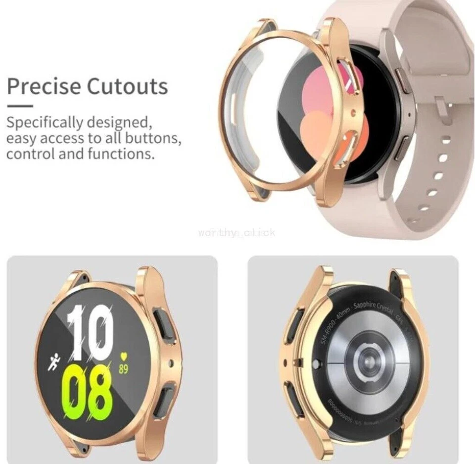 For Samsung Galaxy Watch 7 8 40/44mm Full Screen Protector Soft Case Cover Case - Image 4 of 4