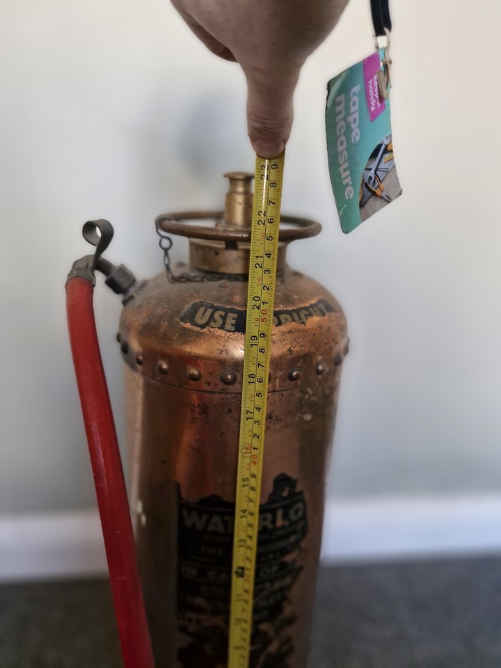 Vintage Waterloo Copper Fire Extinguisher eBay