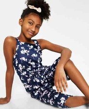 Charter Club Mommy  Me Big Girls Floral-Print Jumpsuit, - In Sz XL