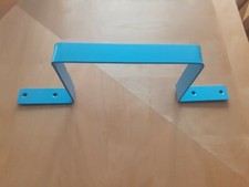 BIKE LOCK WALL BRACKET WITH 4 MOUNTING POINTS FOR SECURITY. NEW -HANDMADE. BLUE.