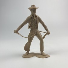 Vintage Plastimarx 6 inch Old West Cowboy Figure Broken Lasso Made in Mexico