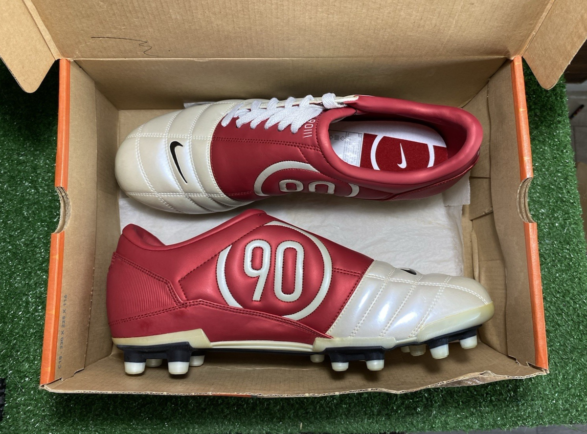 NEW OG 2004 10.5 US Nike Total 90 III FG FG White Red Air Zoom Pro